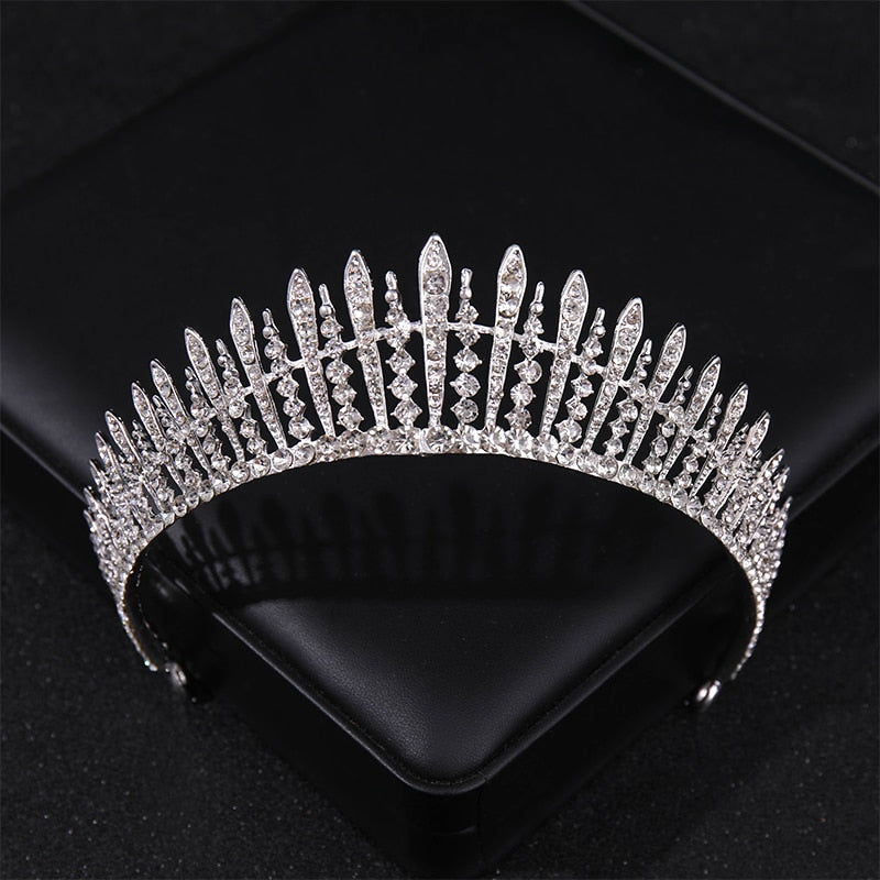 Simulated Pearls Crystal Wedding Tiaras And Crowns For Queen Princess Diadems Gold Silver Color Women Hair Jewelry Hot Sale