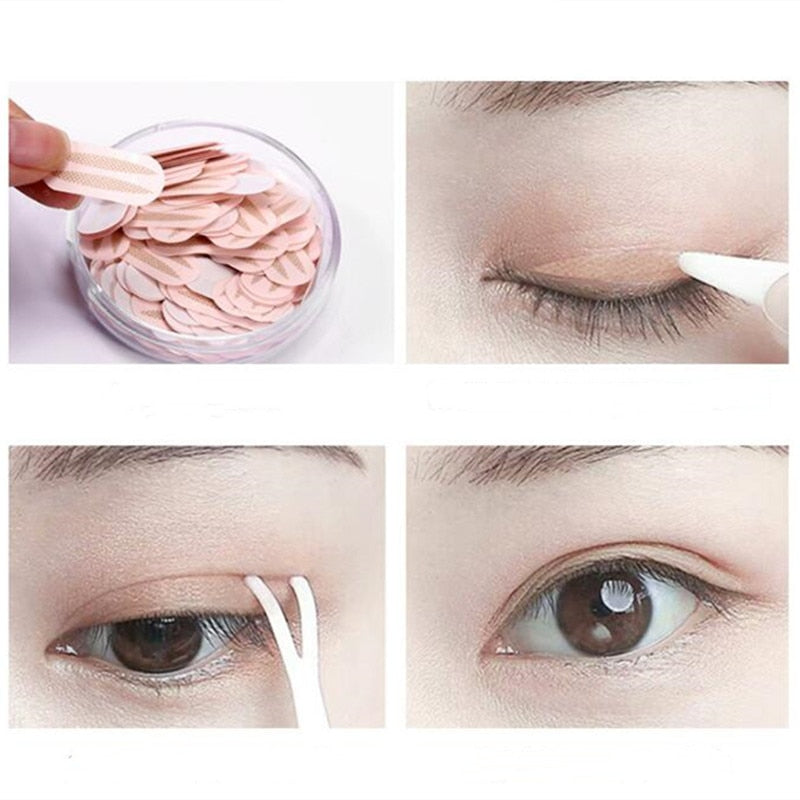 300Pcs/Box Eyelid Sticker Professional Makeup Double Eyelid Tape Self-Adhesive Eyeliner Sticker Natural Bigger Eyes Beauty Tools