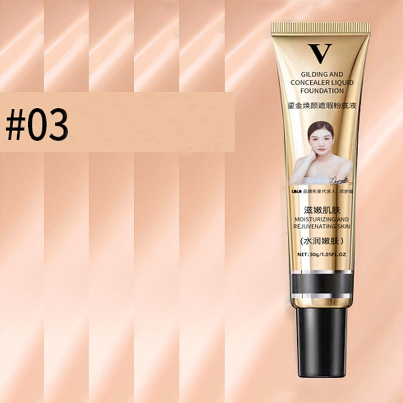 3Colors Liquid Foundation Cream Waterproof Lasting Oil-control Cover Acne Base Cream Makeup Moisturize Matte Concealer Cosmetic
