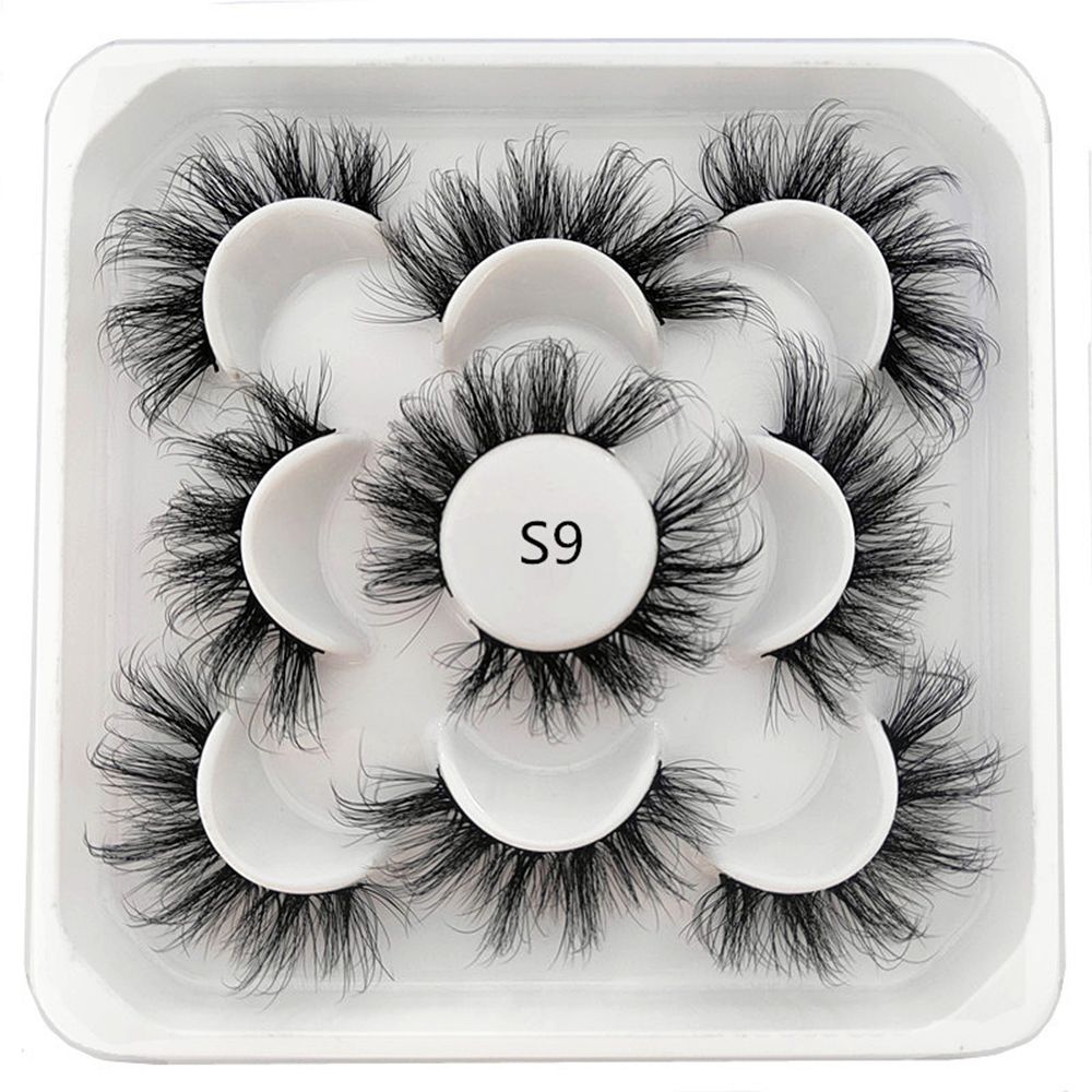 5Pairs 3D Mink False Eyelashes D Curl Fluffy Short Lashes Eyelash Extension Mix Style Handmade Cruelty-free