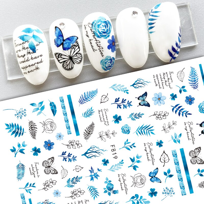 Merry Christmas Nail Art Sticker 3D Sliders Deer Santa Claus Decals New Year Nails Decorations Stickers For Manicure Accessories