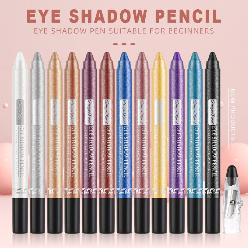 Pearlescent Eyeshadow Pencil Waterproof Long Lasting Glitter Highlighter Contouring Lying Eye Shadow Stick Eyes Makeup Cosmetic