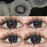 2pcs High Quality Colored Contact Lenses Myopia Brown Lens with Diopters Circle Eyes Makeup Lenses Yearly