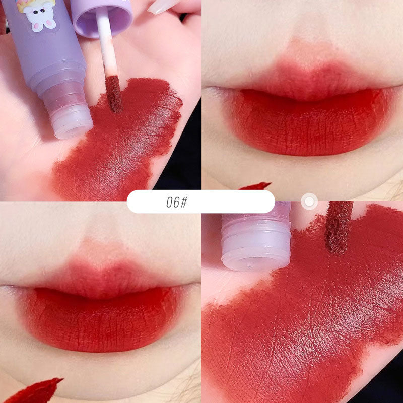 10 Colors Nude Matte Lip Gloss Rainbow Waterproof Long Lasting Lipsticks Women Red Lip Tint Velvet Lip Glaze Korean Cosmetics