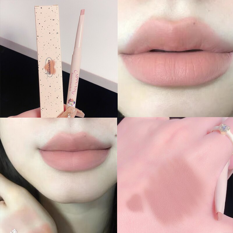 Velvety Smooth 5 Colors Matte Lip Liner Long Lasting Pigments Waterproof Nude Beige Lipstick Pencil Soft Creamy Makeup Tool New