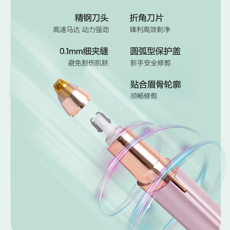 Electric Eyebrow Trimmer Automatic Brow Trimming Artifact Shaving Nose Hair Eyebrow Pencil Beauty Male Female Charging Scraper