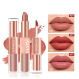 Lipstick 12 Colors Lip Gloss 2 in 1 Lip Tint Waterproof Long -lasting Moisture Red Lip Matte Lipstick Make-up for Women