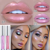 6 Color Polarized Lip Gloss Longlasting Mermaid Glitter Lipstick Waterproof Moisturize Jelly Luminous Glitter Lipgloss Makeup