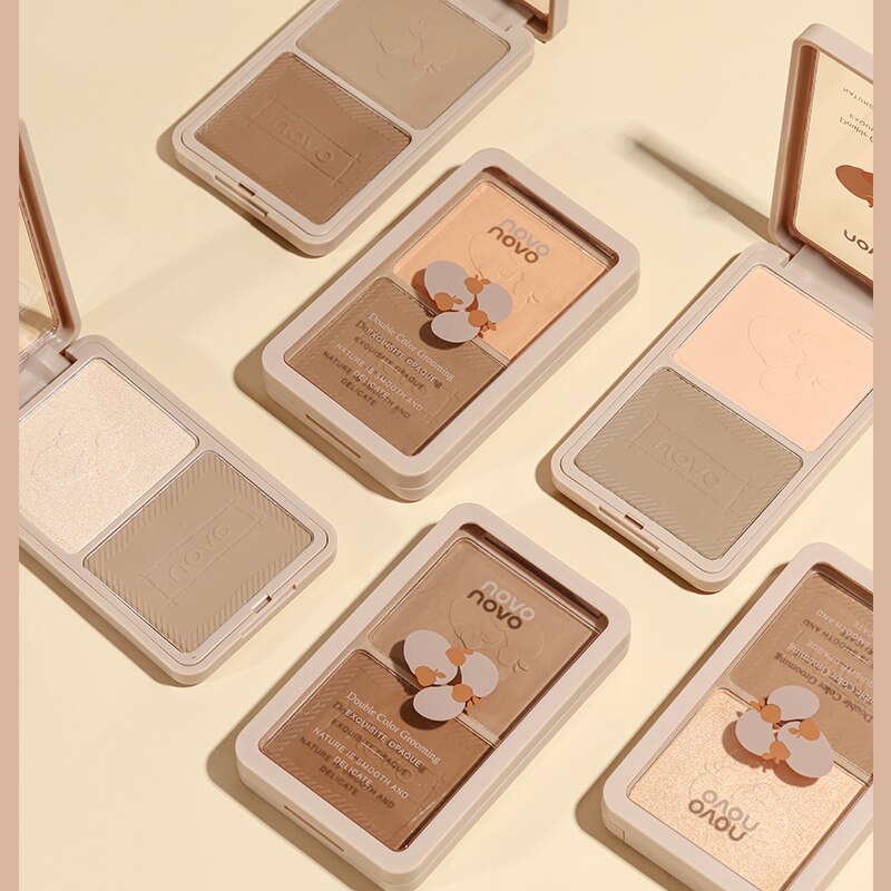 Natural Soft 3D Bronzer Powder Facial Contour Palette Smooth Shadow Powder Long Lasting Matte Shimmer Makeup Waterproof Cosmetic