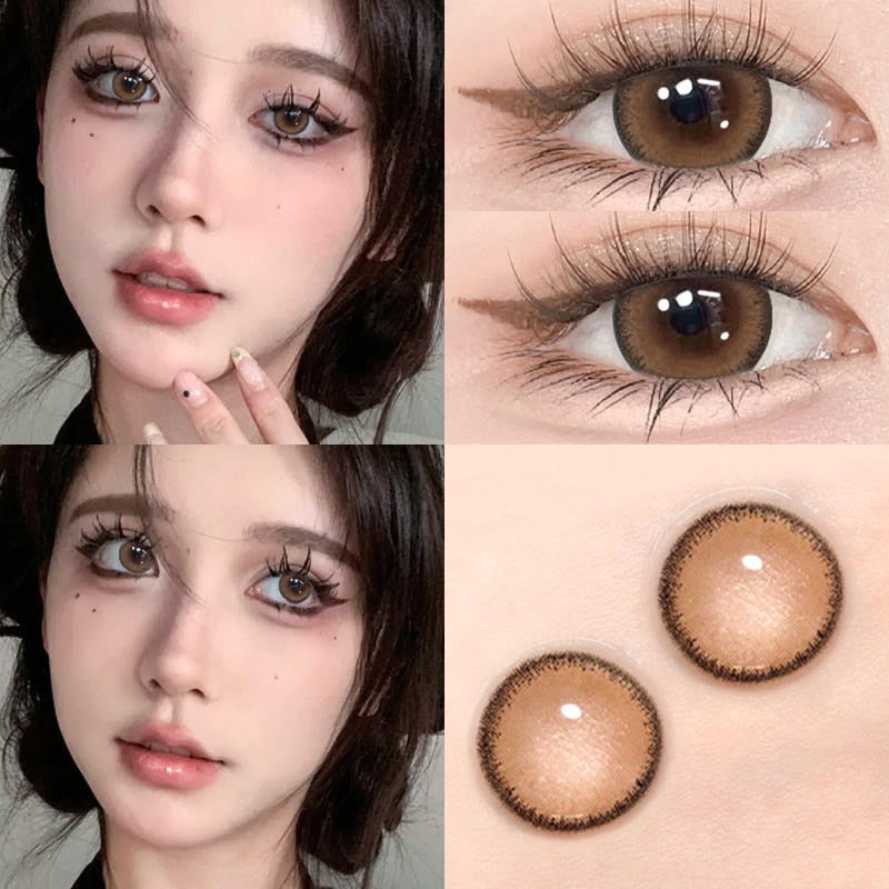 1 Pair New Eyes Contacts Lenses with Myopia Diopter Eyes High Quality Nature Soft Lens Beauty Pupil Annual Fast Shipping