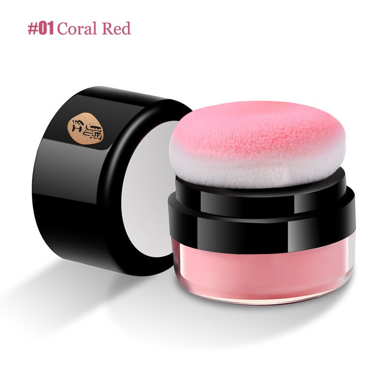 Single Color Blusher Powder Repairing Puff Nourishing Brightening Lasting Blush Orange Peach Pink Vitality Girl Blush Cosmetics