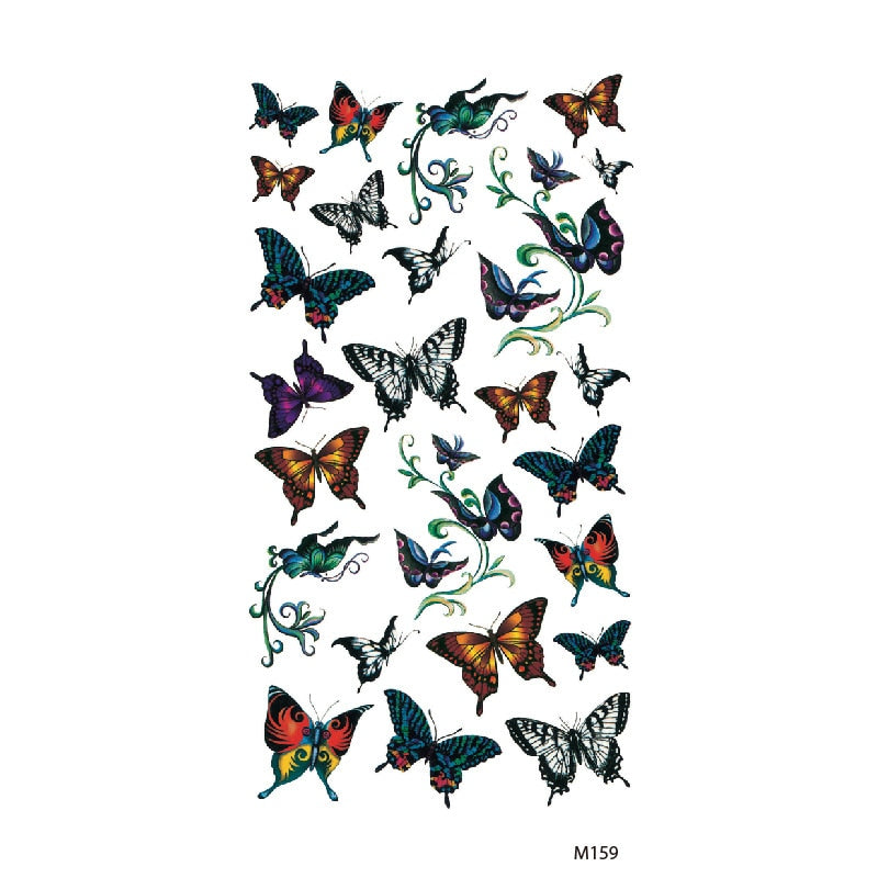 Butterfly Fake Tattoo Flash Transfer Tattoo Arm Leg Women Decal Waterproof Temporary Tattoo Sticker 1pcs