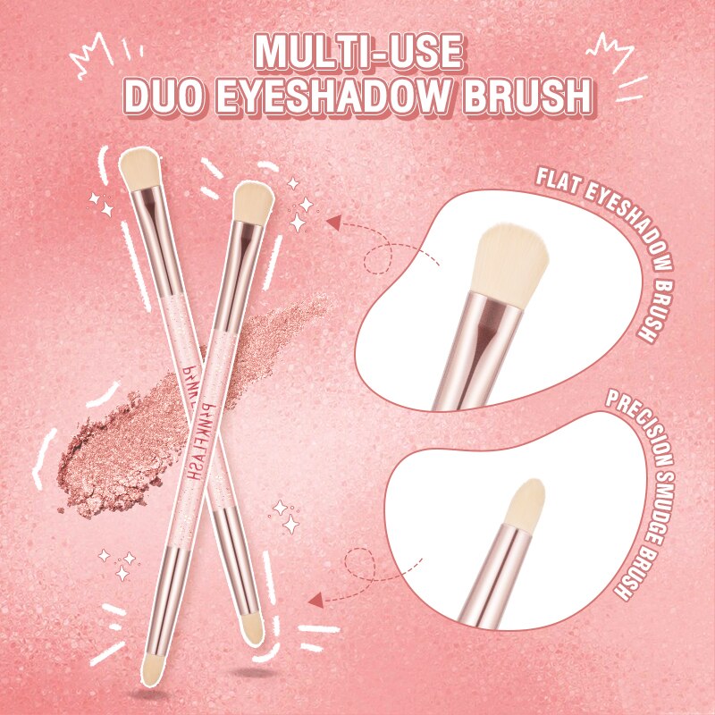 Multi-use 2 In 1 Eyebrow Brush Eyelash Comb Dual Ended Eye Shadow Applicator Eyebrow Eyelash Extension Makeup Brush