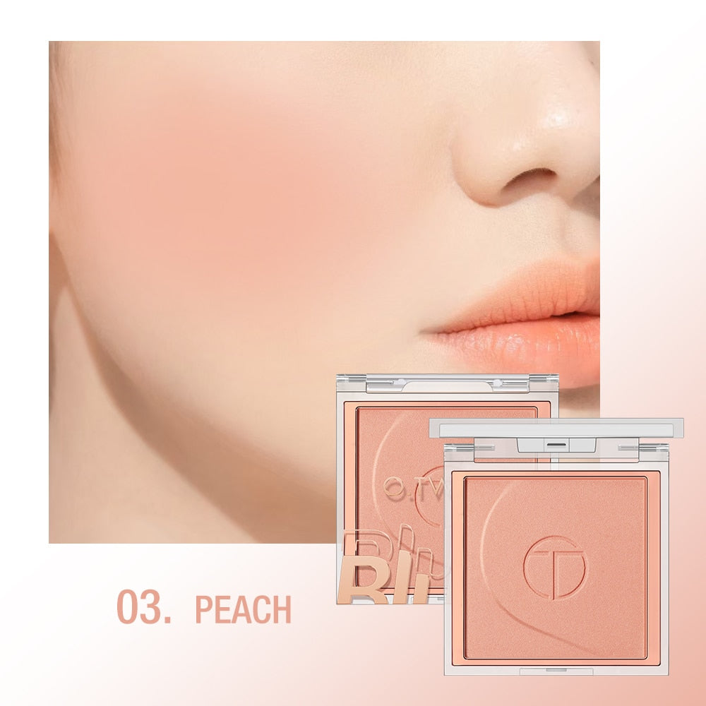 Blush Makeup Palette 6 Colors Mineral Powder Long-lasting Natural Cheek Contour Tint Peach Pink Face Blusher Cosmetics