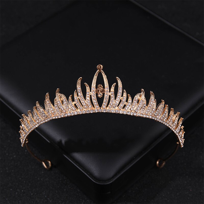 Simulated Pearls Crystal Wedding Tiaras And Crowns For Queen Princess Diadems Gold Silver Color Women Hair Jewelry Hot Sale