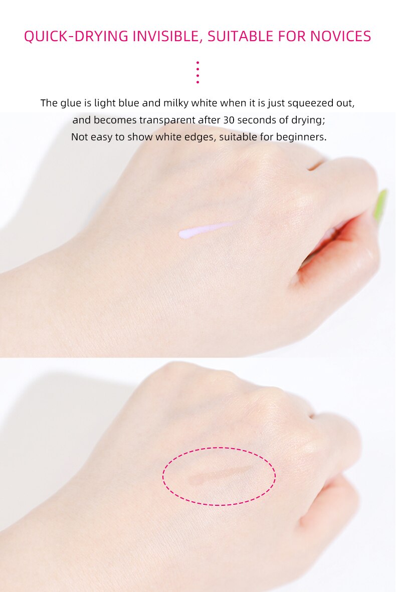 Quickily Drying False Eyelash Glue Transparent Waterproof Mini Lashes Glue Professional Lasting Adhesive Lash Glue Cosmetic Tool