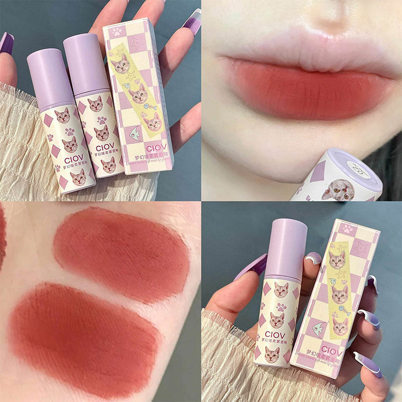 10 Colors Matte Mud Lipstick For Lips Long Lasting Cute Velvet Lip Glaze Korean Magic Lipstick Waterproof Cosmetics Wholesale