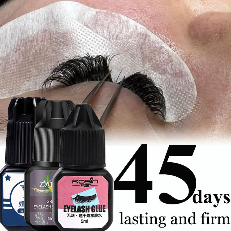 Quickily Drying Eyelashes Extension Glue 5ml Waterproof Long Lasting Firm No-irritant Black Grafted Eyelash Glue Makeup Tools