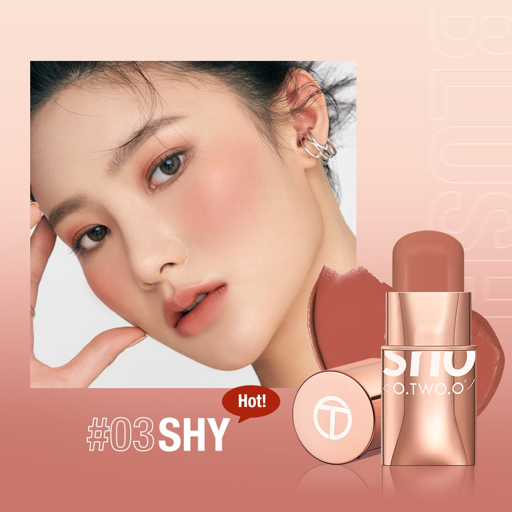 Lipstick Blush Stick 3-in-1 Eyes Cheek and Lip Tint Buildable Waterproof Lightweight Cream Multi Stick Makeup for Women