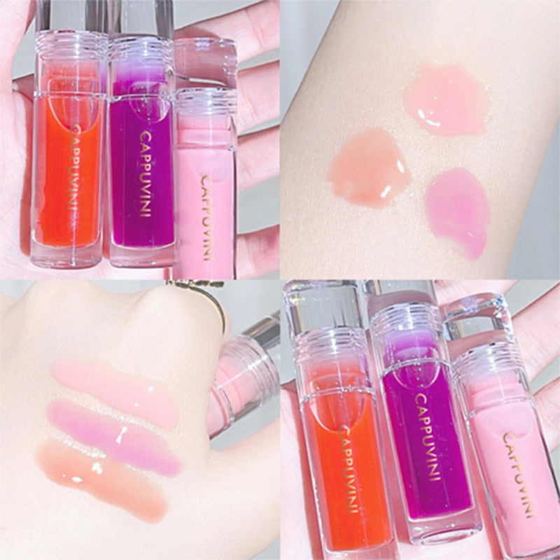 3/1 Pcs Crystal Jelly Lip Gloss Shiny Clear Mirror Moisturizing Glitter Liquid Lipstick Lips Oil Tint Care Makeup Wholesale