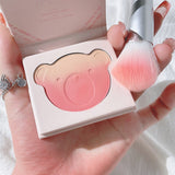 Blush Makeup bear  Palette 3Color Mineral Powder Peach Red Rouge Lasting Natural Hawthorn Cheek Tint Waterproof Blusher Cosmetic