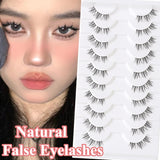 5/7/10 Pairs Faux Mink False Eyelashes 3D Manga Lashes Fluffy Soft Wispy Natural Lash Extension Reusable Fake Lashes Makeup