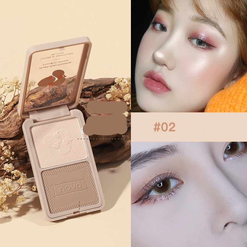 Natural Soft 3D Bronzer Powder Facial Contour Palette Smooth Shadow Powder Long Lasting Matte Shimmer Makeup Waterproof Cosmetic