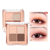 Eyeshadow Palette Glitter Eye Shadow 4 Colors Matte Shiny Waterproof Highly Pigmented Blending Powder Eye Make-up Pallet