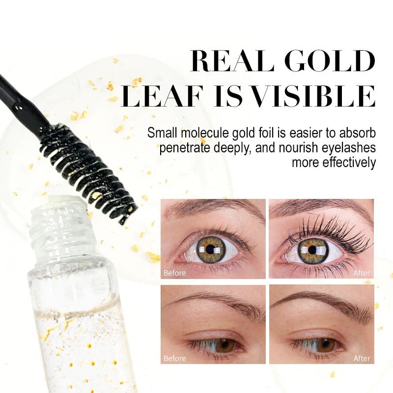 Sevich 2 in 1 Fast Eyelash Serum Growth Products Gold Eyebrows Enhancer Lash Lift Lengthening Thicker Curling Treatment Eye Care