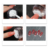 Transparent Nail Stamper with Scraper 2pcs Jelly Silicone Stamp for French Nails Manicuring Kits Nail Art Stamping Tool Set