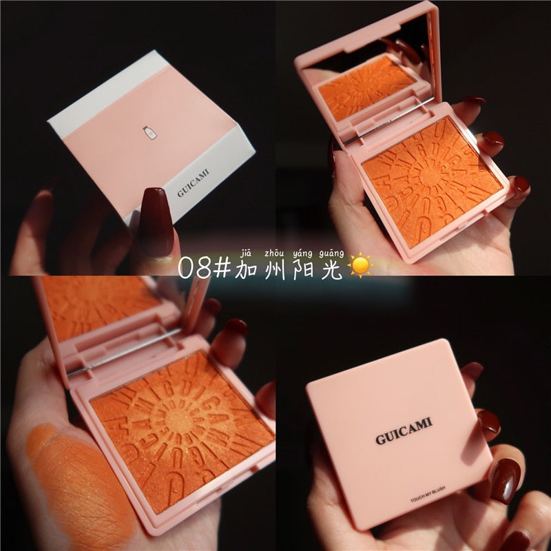 Makeup Blush Palette Face Contour Cheek Blusher Shimmer Glitter Highlighter Bronzer Palette paleta de blush Powder Highlight