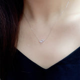 Trendy O-Chain Star AAA Zircon Simple Choker Shiny CZ Star Pendants Girl For Women Fine Jewelry NK032