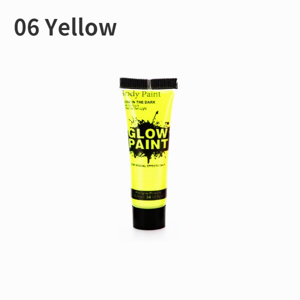 7 Colors luminiscent paint Face Body Art Paint UV Glow Fluorescent Glowing Halloween Party Fancy Dress Beauty Makeup Dark Paint