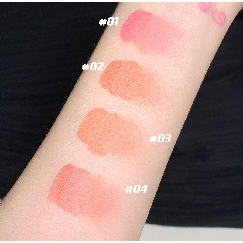 Cute Velvet Liquid Blush Matte Natural Cream Blusher Lasting Cheek Tint Orange Peach Blush Korean Makeup Maquillaje Wholesale