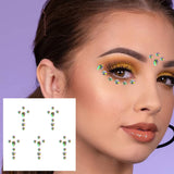 oklulu  Face Gems Temporary Tattoos Eyes Body Rhinestones Crystals Jewelry Makeup Sticker Glitter Bindi Dots Tears Jewels Halloween Rave