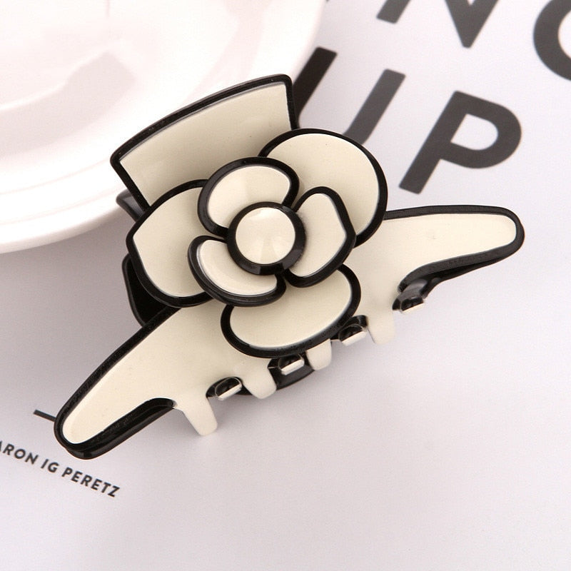 Acetate Camellia Hair Claw Clip Clamp For Women Girl Flower Handmade French Fashion Head Accessories Mujer Wholesale