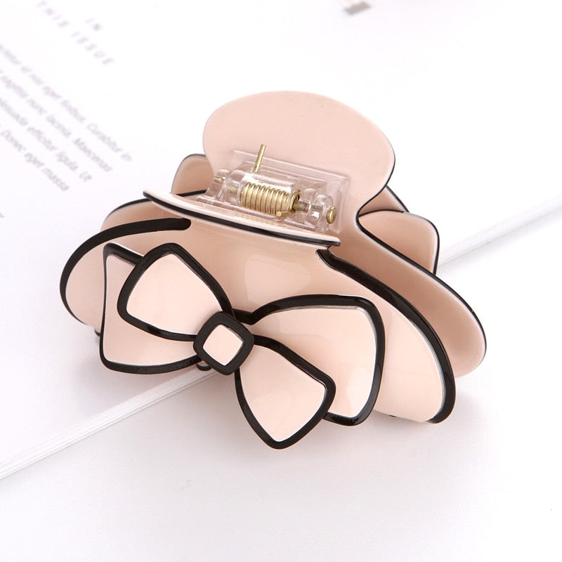 Acetate Camellia Hair Claw Clip Clamp For Women Girl Flower Handmade French Fashion Head Accessories Mujer Wholesale