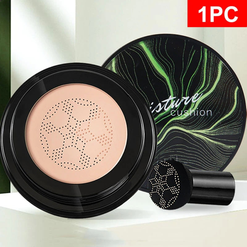 CC Cream Foundation, Mushroom Head Air Cushion BB Cream Moisturizing Concealer Brighten Whitening Long Lasting Matte Makeup Base