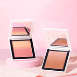 Oklulu Blush Palette Waterproof Lasting Glitter Face Rouge Powder Natural Peach Blusher Women Cosmetics Rouge Powder