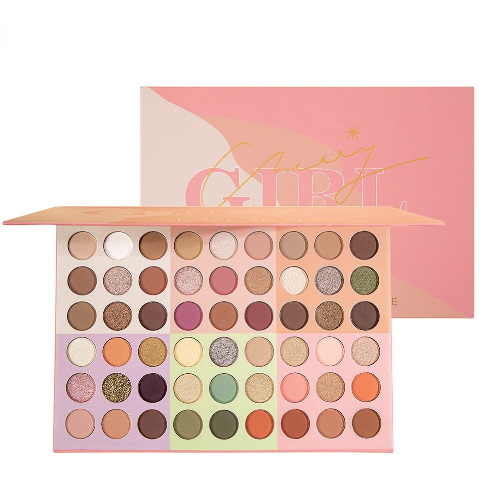 54 Color Women´s Eye Shadow Palette Makeup Eyes Smooth and Fine Texture Gold Onion Powder EyeShadows Bright Shadows for The Eyes