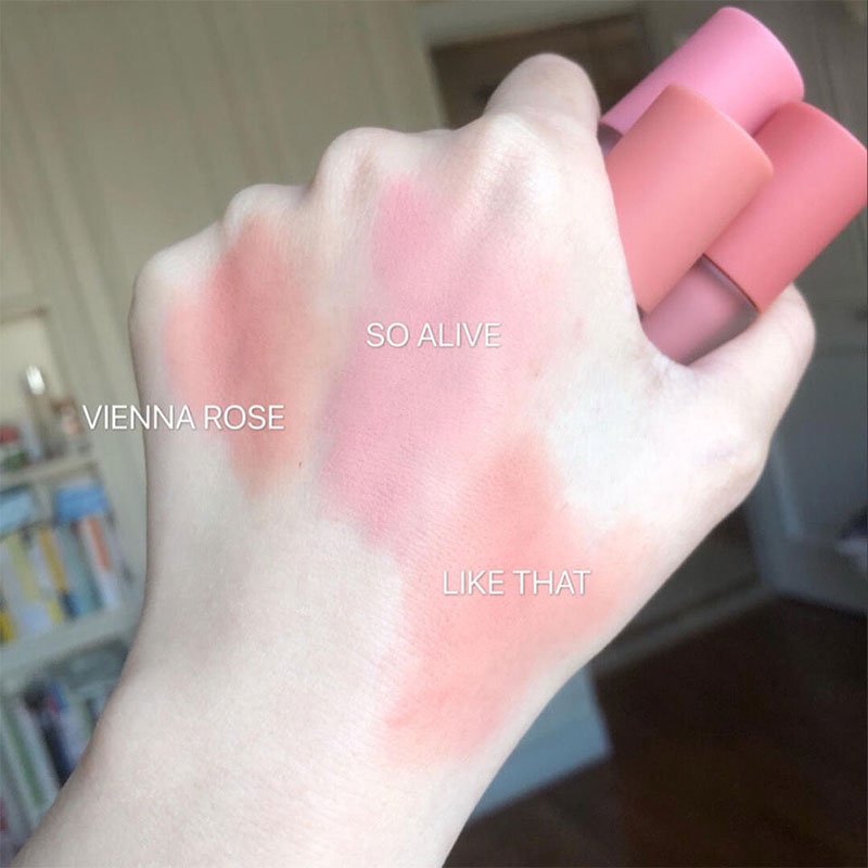 Cute Velvet Liquid Blush Matte Natural Cream Blusher Lasting Cheek Tint Orange Peach Blush Korean Makeup Maquillaje Wholesale