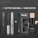 Diamond Glitter Mascara Highlighter Stick Makeup Set Contouring Bronzer For Face Eyelashes Curls Extension Lengthens Eye Lash