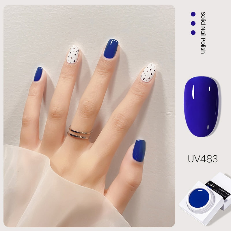 Oklulu 10g Gel Nail Painting Creamy Gel Full Coverage Pure Color Paint Gel Soak Off UV Solid Nail Gel Polish DIY For Nail Art