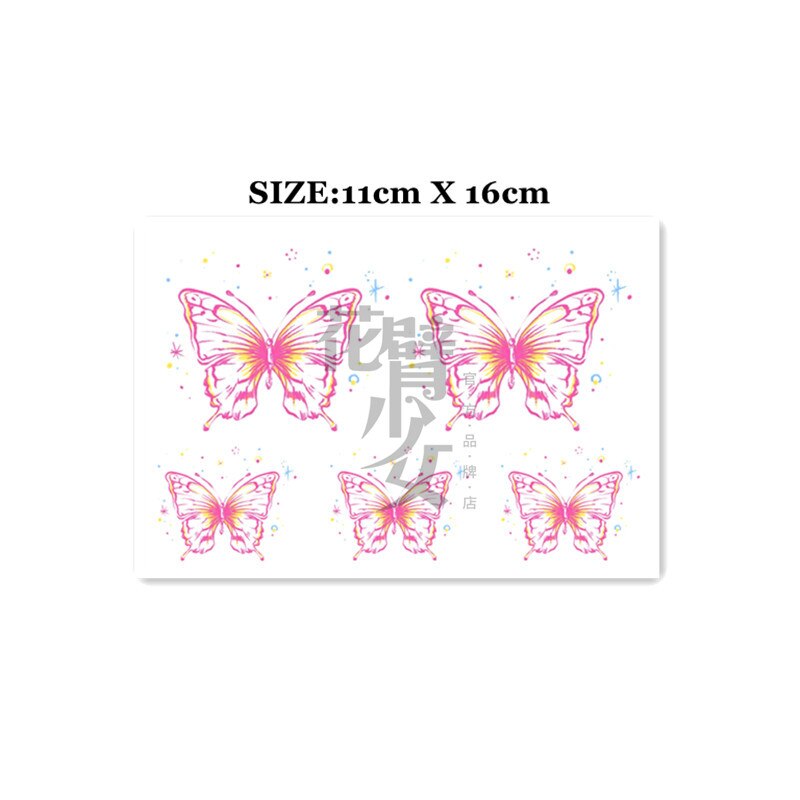 Waterproof Temporary Tattoo Sticker Black And White Butterfly Tattoo Flash Tattoo Shoulder Clavicle Female