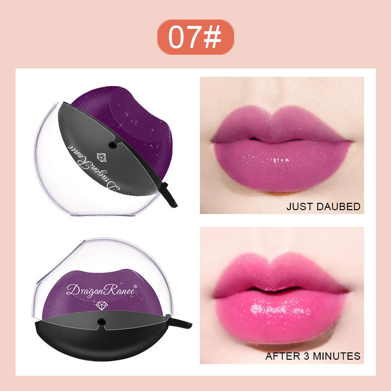 Matte Velvet Lip-shaped Lipstick Temperature Change Lazy Lip Sticks Waterproof Nonstick Cup Lipgloss For Makeup Wholesale