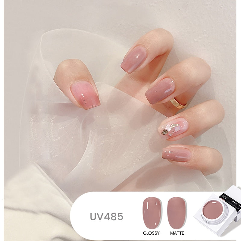 Oklulu 10g Gel Nail Painting Creamy Gel Full Coverage Pure Color Paint Gel Soak Off UV Solid Nail Gel Polish DIY For Nail Art