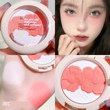 Flowers Language Blush Powder Palette Matte Peach Blusher Silky Touch Long-Lasting Natural Contouring Hot Hangover Beauty Makeup