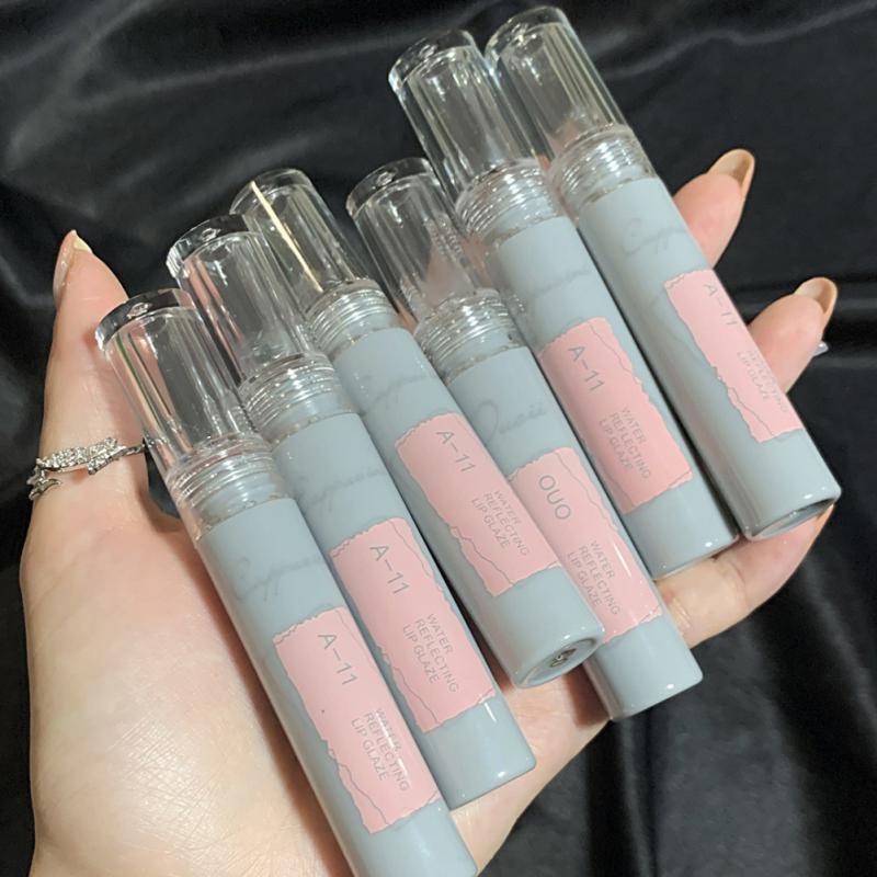 CAPPUVINI Mirror Lipstick Matte Texture Lip Gloss Waterproof Sweat Resistant Long Lasting Lip Glaze Sexy Red Lip Tint Makeup