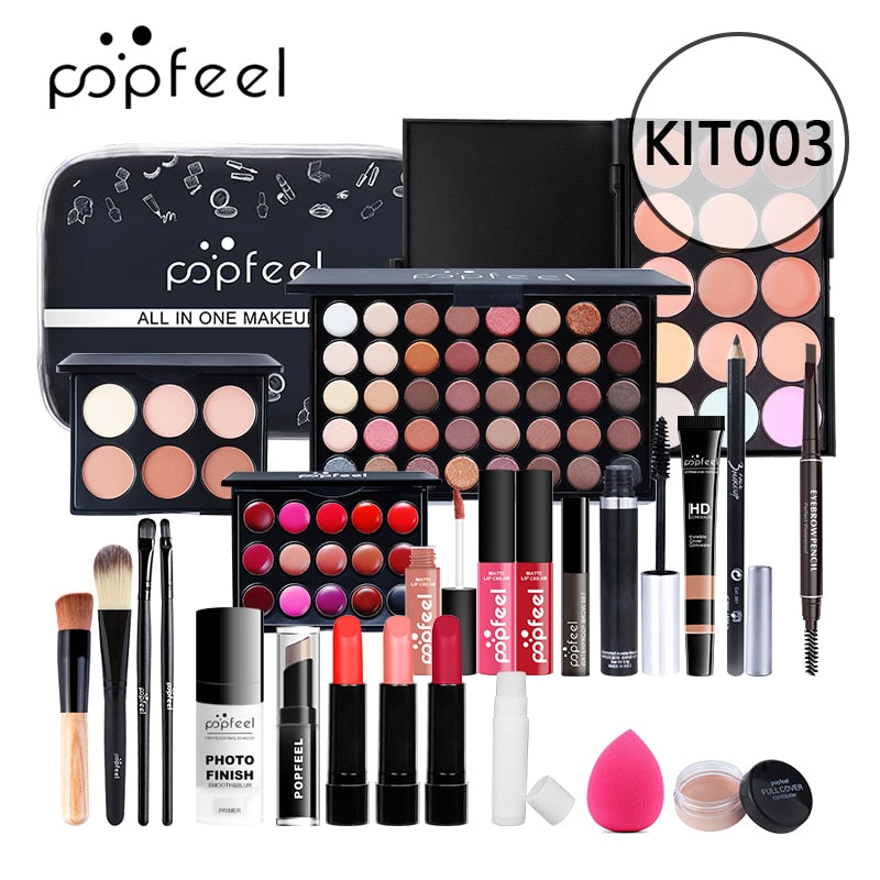 Pro 180 Color Eyeshadow Blush Cosmetic Foundation Face Powder Makeup Case with Mirror Eye Shadow Palette Maquillage Make Up Kit