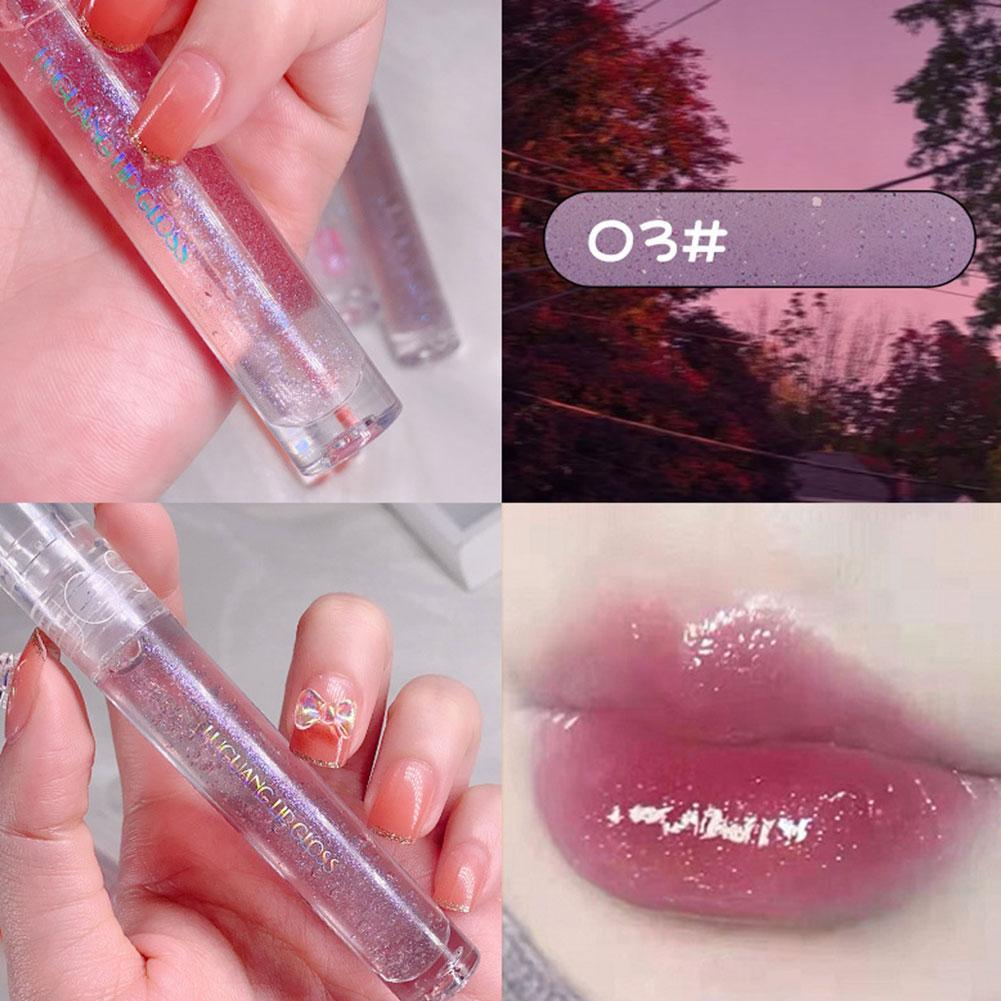 6color Mirror Water Lip Glaze Lip Gloss Lipstick Long-lasting Hydrating Waterproof, Moisturizing Lip Sweat-proof Gloss J5E7